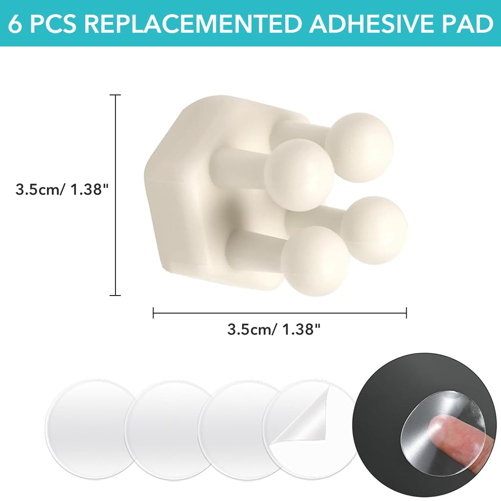 HASTHIP 6Pcs Mini Silicone Wall Hooks Creative Multi-hook Wall Hooks for Kitchen, Self Adhesive Wall Hooks Multipurpose Wall Hooks Wall Hooks for Kitchen, Office, Bathroom HASTHIP 6Pcs Mini Silicone Wall Hooks Creative Multi-hook Wall Hooks for Kitchen, Self Adhesive Wall Hooks Multipurpose Wall Hooks Wall Hooks for Kitchen, Office, Bathroom